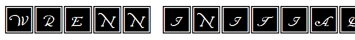 Wrenn Initials Blocked font